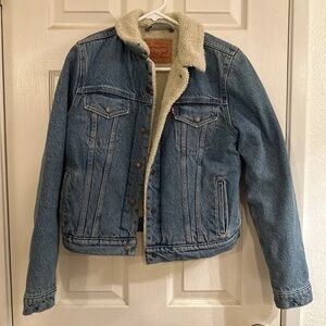 Original Levi's Blue Denim Sherpa Jacket